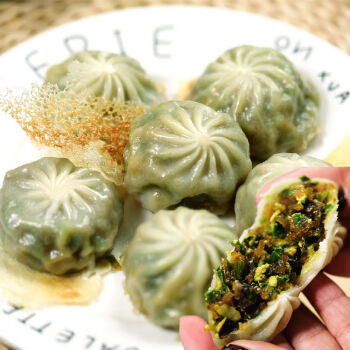 水晶包薄皮素馅小笼包速冻袋装面点韭菜鸡蛋早餐面点民欢包子薄皮素包