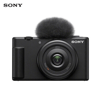 索尼（SONY）ZV-1F Vlog相机 广角大光圈 三级美肤 面部对焦 入门照相机 黑色（含128G卡+备电+包+三脚架等）