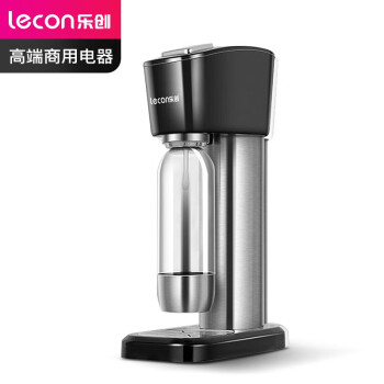 乐创（lecon）气泡水机苏打水机自制碳酸饮气泡机奶茶店商用打气机饮料机  黑色