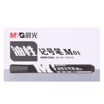 晨光(M&G)文具M01单头黑色记号笔 油性马克笔 物流笔标记大头笔 APMY2204A