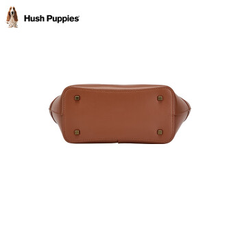 暇步士（Hush Puppies）手提包女优包包女包雅可爱品牌小狗刺绣款单肩包百搭送礼物 棕色