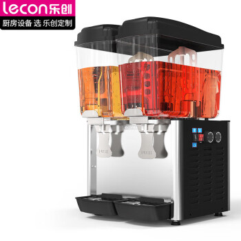 乐创lecon饮料机商用冷饮机多功能果汁机全自动制冷机饮料自助 双缸1冷1热定制 KK18PL1R1