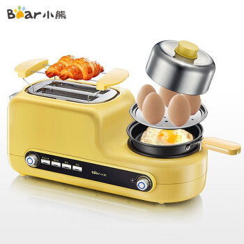小熊 面包机 家用三明治早餐机 多功能全自动多士炉 黄色电煎蛋器吐司机 DSL-A02Z1 DJ
