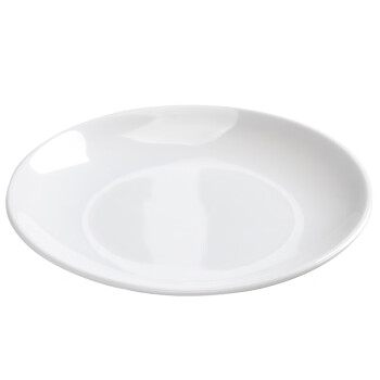 扬格 圆形密胺浅式盘7英寸白色仿瓷盘菜盘快餐盘自助餐盘碟子11个装