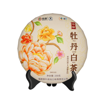 中茶 白茶老树白茶清露系列白牡丹330g白茶饼中粮出品茶叶