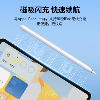 绿联（UGREEN）电容笔适用iPad apple pencil二代笔【高配磁吸充电】支持iPadAir5/Pro/Mini6苹果平板触控手写笔