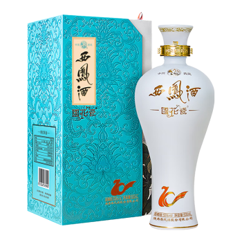 西凤酒 国花瓷国潮10年纪念版 52度 500ml 单瓶装 凤香型白酒