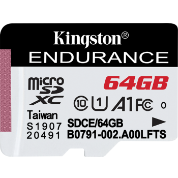 金士顿（Kingston）64GB 读速95MB/s U1 A1 switch内存卡 行车记录仪&家庭监控摄像专用 TF（MicroSD）存储卡