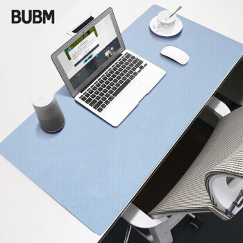 BUBM 鼠标垫大号办公室桌垫笔记本电脑垫键盘垫办公写字台桌垫游戏家用垫子防水支持大货定制 天蓝色大号单面