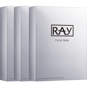 妆蕾RAY银色面膜3盒共30片补水保湿平衡水油（套装含附件共3盒）