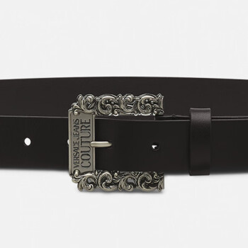范思哲Versace Jeans Couture男士Couture 01针扣皮带 黑色 90礼物
