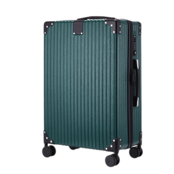 ELLE法国品牌26英寸行李箱大容量墨绿色时尚拉杆箱TSA密码箱旅行箱