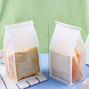 畅宝森 面包袋子100个 烘焙包装吐司纯白中号款包装袋 JR1