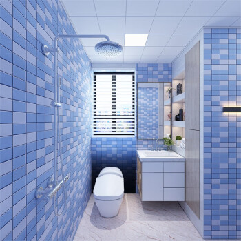 加厚自粘卫生间厨房墙壁防水贴纸防油墙贴浴室洗手间瓷砖格子墙面改造