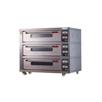 苏勒 燃气烤箱商用大容量一层一盘大型二层四盘披萨烧饼智能煤气烤炉箱 仪表款三层三盘(用电)