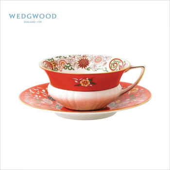 WEDGWOOD威基伍德 漫游美境杯碟套组 单人骨瓷欧式下午茶咖啡具 瑰丽东方