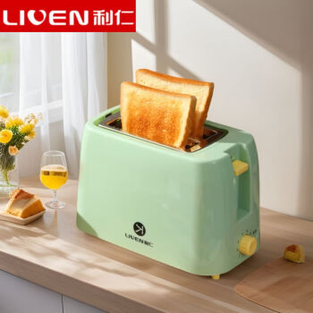 利仁（Liven）面包机多士炉早餐机烤吐司机家用烤三明治面包片多功能轻食机8档烘烤小型早餐机