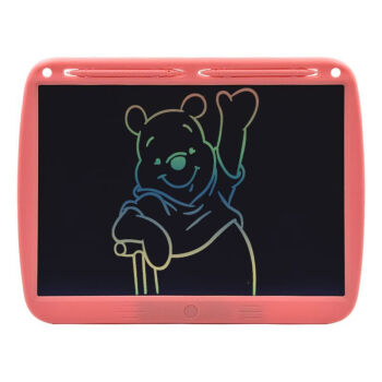 吉瑞恩斯（JARANCE）儿童液晶写字板 高亮彩色 智能画板 网课lcd可充电手写板 15吋可充电粉色彩笔