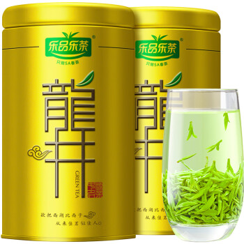 乐品乐茶绿茶龙井茶叶豆香型一级250g 2023新茶明前礼盒装嫩芽春茶自己喝