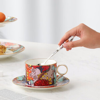 永丰源（auratic）3头咖啡杯碟 陶瓷欧式小奢华杯碟 轻奢下午茶茶具 