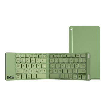 航世（BOW）HB022A 折叠无线蓝牙键盘 ipad平板手机电脑通用办公小键盘 复古绿