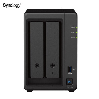 群晖（Synology）DS723+搭配2块希捷(Seagate)8TB酷狼IronWolf ST8000VN004硬盘套装 数据备份一体机