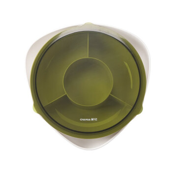 茶花（CHAHUA）多功能零食盘客厅水果盘 透明绿 019001