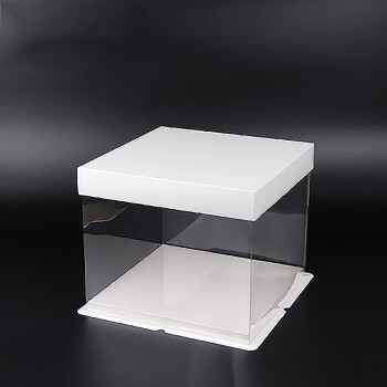 畅宝森 生日蛋糕盒4寸单层（5套）透明方形烘焙包装 2件起购JR1