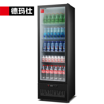 德玛仕（DEMASHI）展示柜冷藏冰柜单门立式商用冰箱 便利店超市啤酒饮料水果保鲜陈列柜保鲜冰箱LG-300ZH1