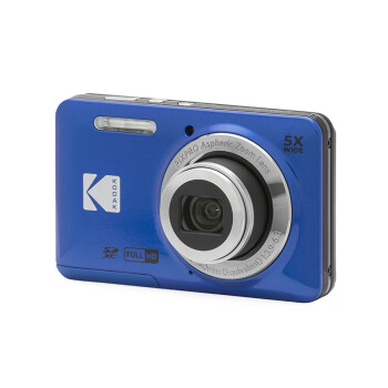 柯达（Kodak）FZ55 便携数码相机 1635万 2.7“屏 5光变 28mm广角 1080P高清 蓝色
