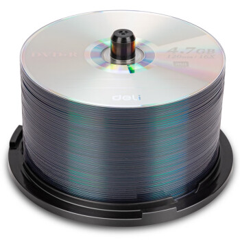 得力（deli） CD光盘 空白刻录 DVD刻录盘 50片 DVD+R【4.7G 16倍速】