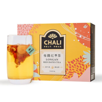 CHALI茶里 桂圆红枣茶90g盒桂圆红枣枸杞果肉果干组合花果茶7.5g*12袋