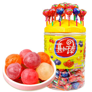 苹果味真知棒棒棒糖儿童糖果荔枝苹果味袋装水果糖小零食一大整桶装