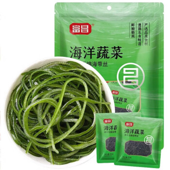 富昌食品 压缩海带丝88g/袋 海产干货海洋蔬菜裙带菜凉拌煲汤 5袋起售