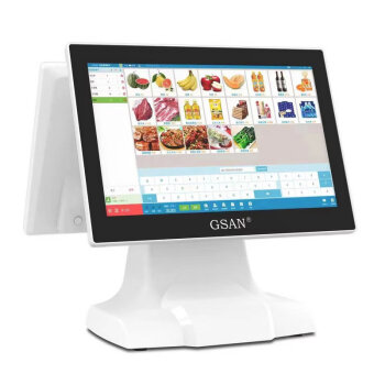 吉成（GSAN） 触摸屏收银机一体机 餐饮超市便利店触摸双屏显示收款机 GS-3022
