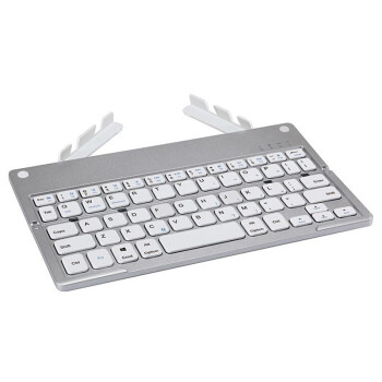 乐默（LOOMOO）蓝牙键盘 便携口琴式可折叠键盘 约待机30天 银色 F90