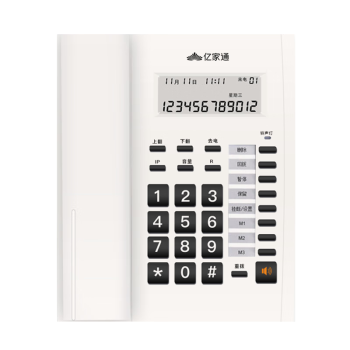 亿家通 办公电话机HCD8039TSD T79 Pro 家用座机 时尚商务办公来电显示  办公/家用/商务 白色双接口