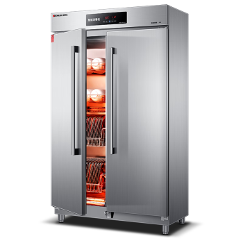 德玛仕（DEMASHI）商用消毒柜热风循环 立式高温双开门 单位食堂餐厅用可调温调时 不锈钢消毒碗柜XDR600-C1