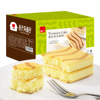 泓一提拉米苏夹心蛋糕 饼干蛋糕早餐代餐面包休闲零食网红原味550g