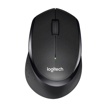 罗技（Logitech）M330 静音鼠标 无线鼠标 办公鼠标 右手鼠标 带无线微型接收器 黑色