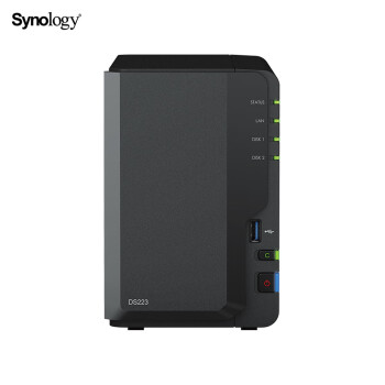 群晖（Synology）DS223搭配2块希捷(Seagate)8TB酷狼IronWolf ST8000VN004硬盘套装 数据备份一体机
