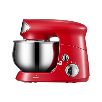 左左摩（ZZUOM） 家用和面机厨师机打蛋器揉面机鲜奶机搅拌机3.5升600W SC-216红色（台）