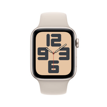 Apple/苹果 Watch SE 2023款智能手表GPS款44毫米星光色铝金属表壳星光色运动型表带M/L MRE53CH/A