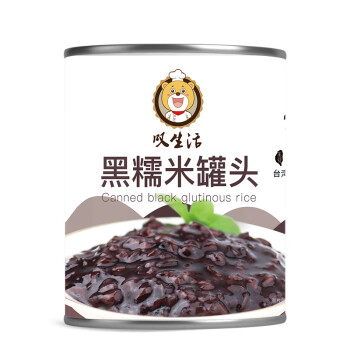 叹生活 黑糯米罐头即食紫米黑米罐头甜品原料880g/罐 3罐起批