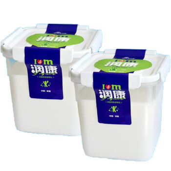 天润（TERUN）新疆牛奶低温润康方桶酸奶 原味老酸奶 1kg*2桶