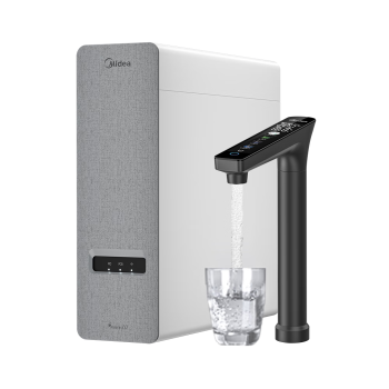 美的（Midea）省芯直饮净水器套装【白泽1000Gpro+前置过滤器-25pro】厨下式智能水龙头 RO反渗透家用一体净饮机