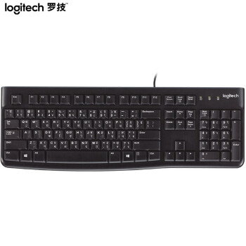 罗技（Logitech）K120 键盘 有线键盘 办公键盘 全尺寸 黑色U口 