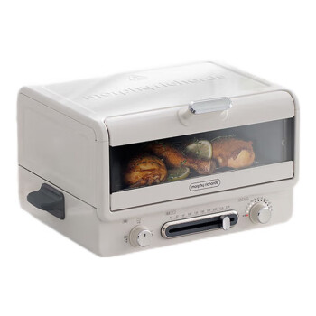 摩飞（MORPHYRICHARDS）电烤箱家用小型烘焙煎烤一体多功能锅台式烧烤机蛋糕烤箱雙MR8800椰奶白
