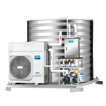 美的（Midea）空气能热水器一体机商用家用热水器空气源热泵低温机5匹5吨RSJ-200/MSN1-5R0包3米安装