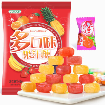 可康多口味水果汁硬糖 马来西亚进口零食品 儿童糖果喜糖140g(约33颗)